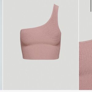 ARITZIA Sculpt Knit One-Shoulder Cropped Tank